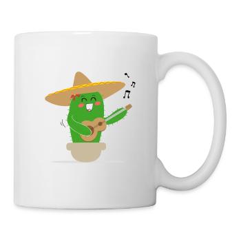 cactus chanteur mexicain - Mug blanc - blanc - Droite