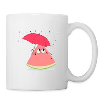 pasteque parapluie - Mug blanc - blanc - Droite