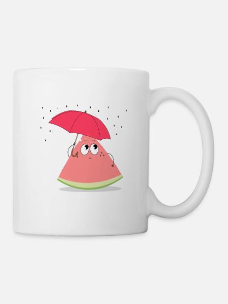 watermelon umbrella - Mug - white