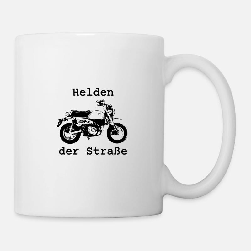 Helden der Straße - Monkey Motorrad Design - Tasse - Weiß