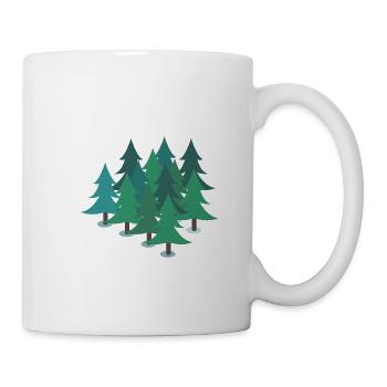 Forest trees fir trees firs - Mug - white - Right