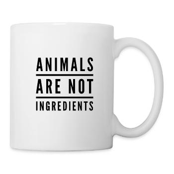 Animals are not Ingredients - Tasse - Weiß - Rechts