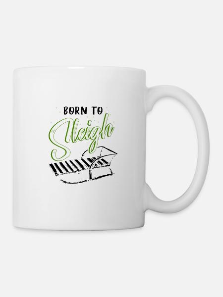 Schlitten - Tasse - Weiß