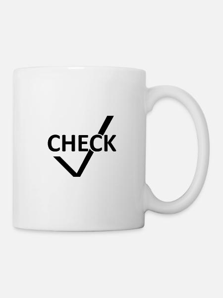 Check erledigt fertig - Tasse - Weiß
