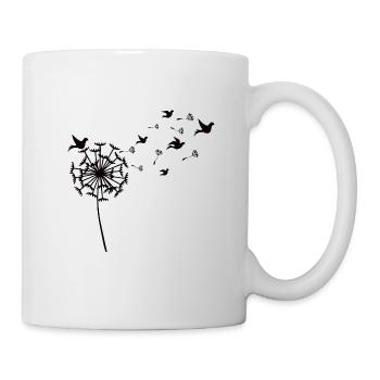 Dandelions become birds - Mug - white - Right