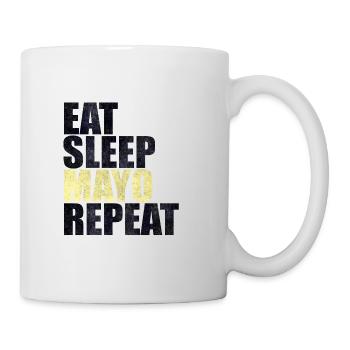 Eat Sleep Mayo Repeat Mayonnaise French Fries Gift - Mug - white - Right