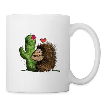 Journée internationale de câlins Hedgehog Cactus - Mug blanc - blanc - Droite