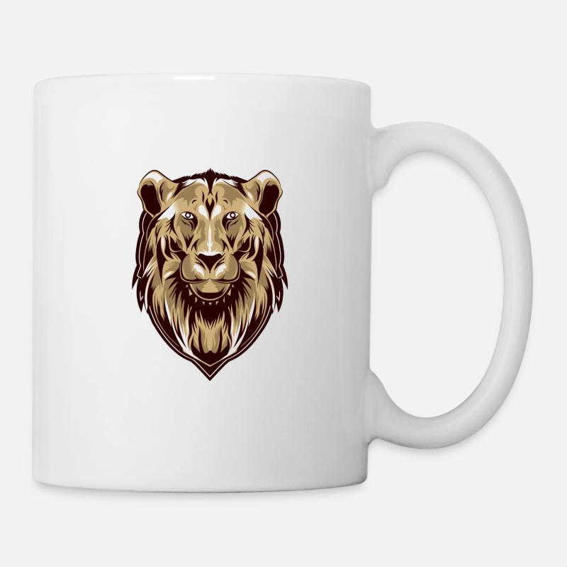 Löwe - Tasse - Weiß