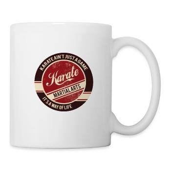 karate retro martial arts - Mug blanc - blanc - Droite