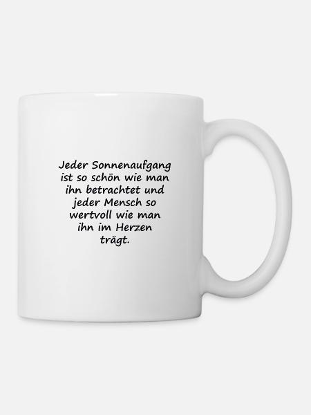 Sonnenaufgang - Tasse - Weiß