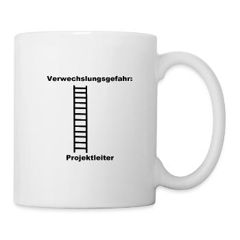 Verwechslungsgefahr Projektleiter Geschenkidee Fun - Tasse - Weiß - Rechts