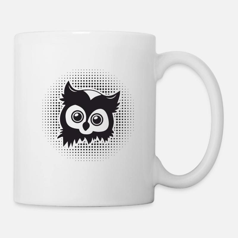 Funny owls head - Mug - white