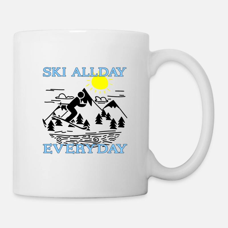 Ski - Mug blanc - blanc