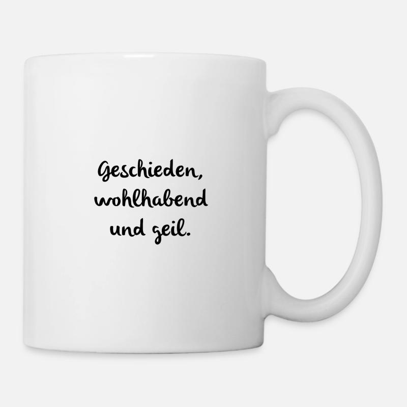 Scheidung Geschieden Exfrau Exmann Divorced Single - Tasse - Weiß