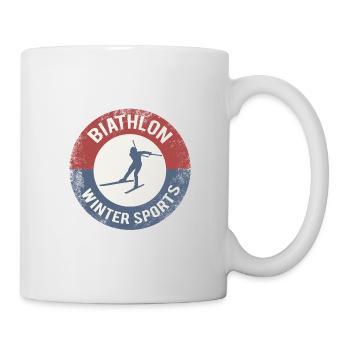Sports d'hiver biathlon - Mug blanc - blanc - Droite