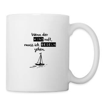 Voilier, marin, bateau, bateau, voile, lac, ancre - Mug blanc - blanc - Droite