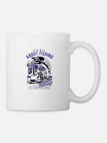 Angeln - Tasse - Weiß