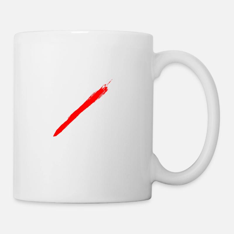 Brush red - Tasse - Weiß