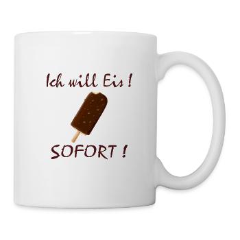 Je veux de la glace Tout de suite - Mug blanc - blanc - Droite