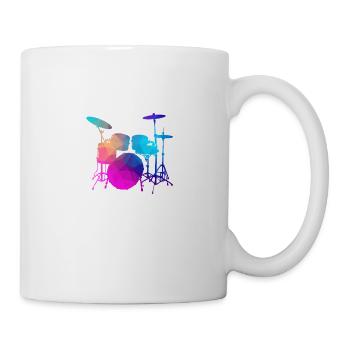 Schlagzeug Drums shirt Geschenk Schlagzeuger - Tasse - Weiß - Rechts