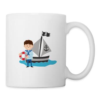 Pirat Segler dulli - Tasse - Weiß - Rechts