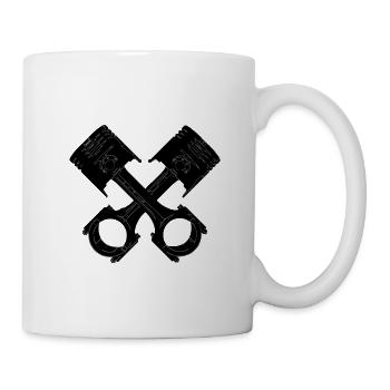 Kolben Pleul Motor - Tasse - Weiß - Rechts
