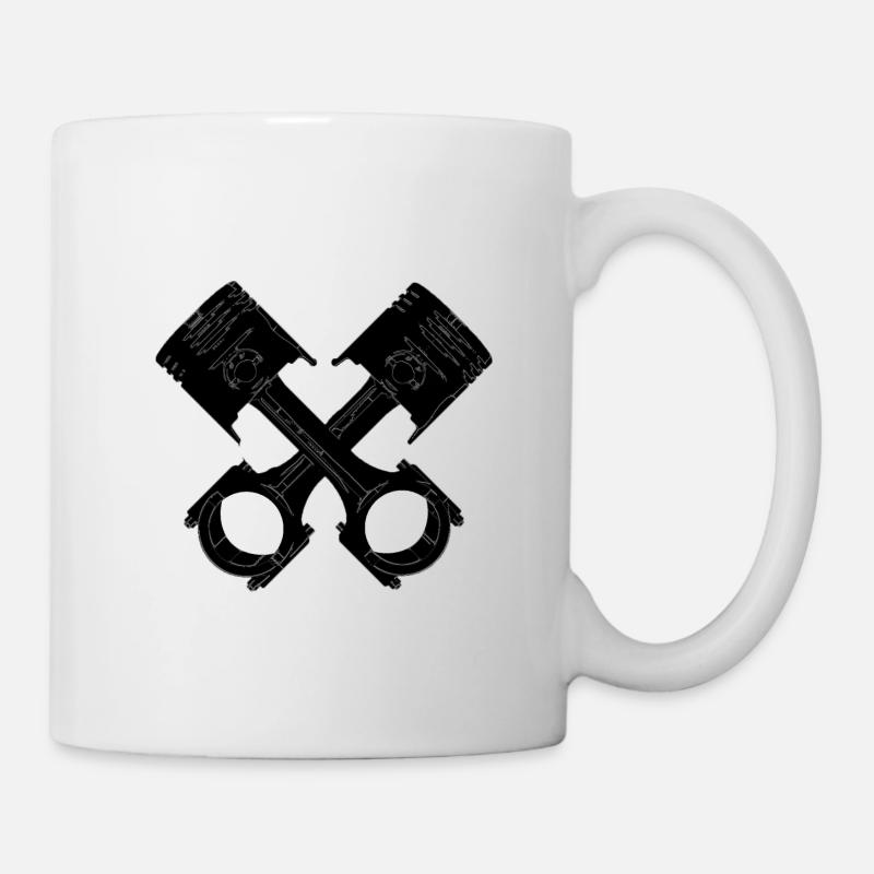 Kolben Pleul Motor - Tasse - Weiß