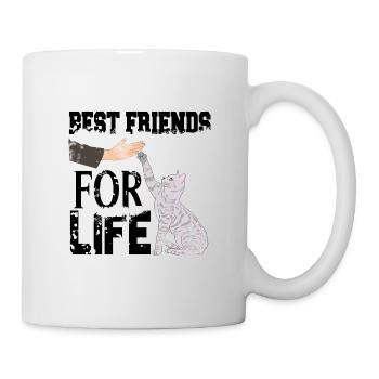 Katze Katzen - Tasse - Weiß - Rechts