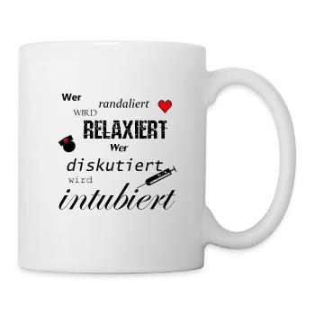 Leben retten Herz Krankenschwester Geschenk Shirt - Tasse - Weiß - Rechts
