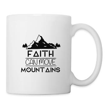 Christian faith Jesus God motivation mountains - Mug - white - Right