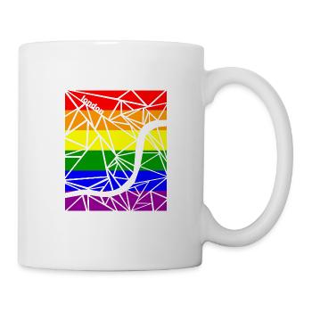 London Pride LGBT Geschenk UK gay Statement bunt - Tasse - Weiß - Rechts