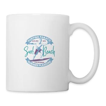Surfing on the summer beach - Mug - white - Right