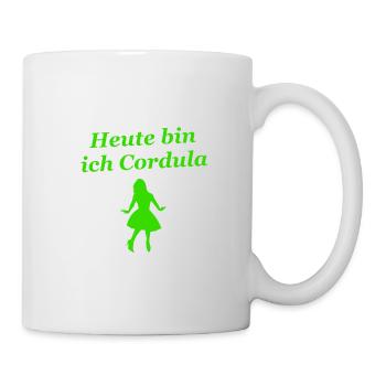 Cordula Grün Fasching Spruch Tanzen Kostüm - Tasse - Weiß - Rechts