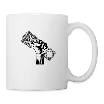 Motor, tuning, repair, Werkstatt - Tasse - Weiß - Rechts