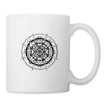 Mandala 8 black - Mug - white - Right