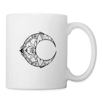 Crescent Mnadala in black - Mug - white - Right