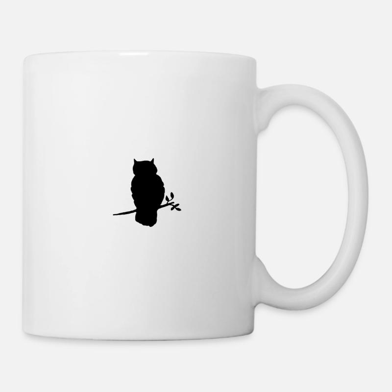 Eagle owl silhouette - Mug - white