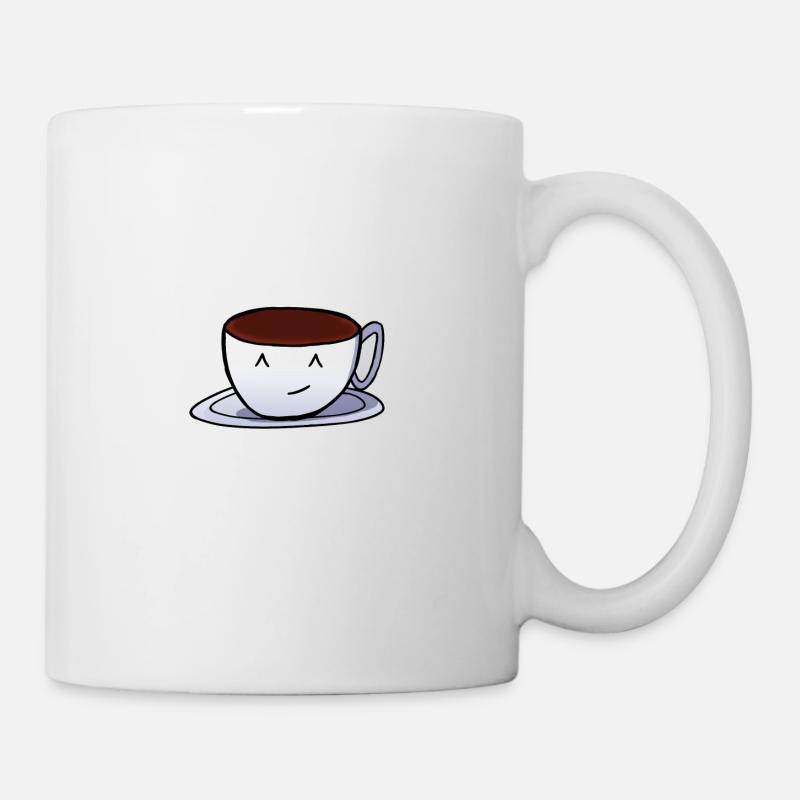 Glücklicher Kaffee - Tasse - Weiß