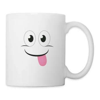 Gesicht Spaß - Tasse - Weiß - Rechts
