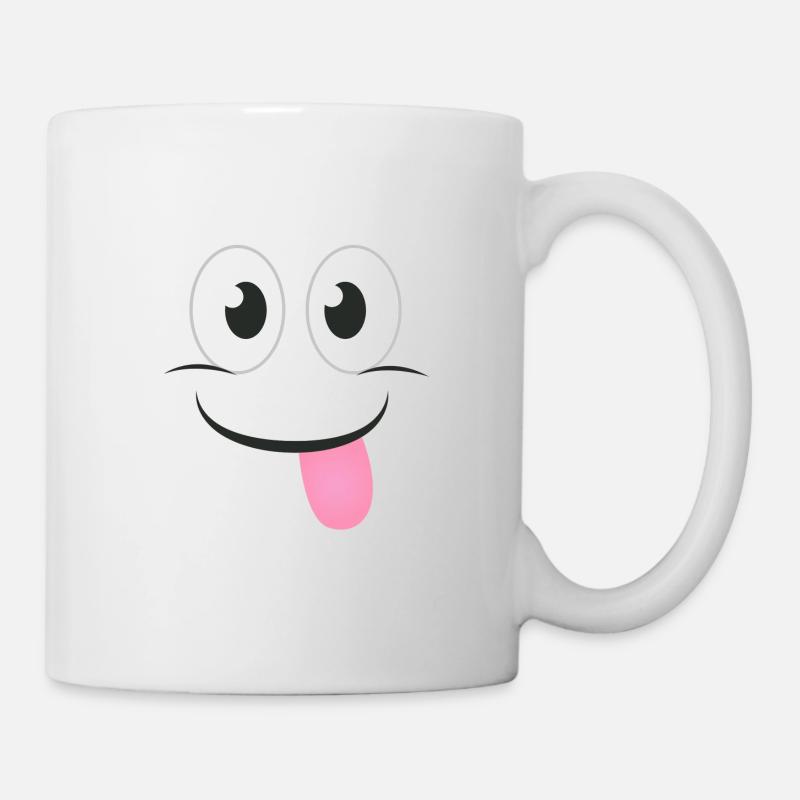 Visage amusant - Mug blanc - blanc