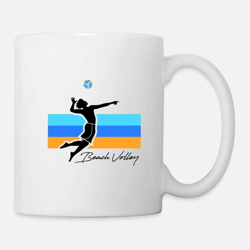 Beach-volleyeur - Mug blanc - blanc