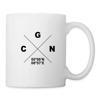 CGN ville natale coordonne cadeau Cologne Kölle - Mug blanc - blanc - Droite
