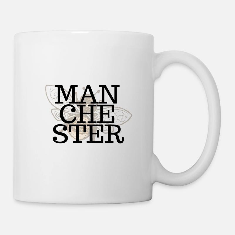 Bee Manchester Overlay - Tasse - Weiß