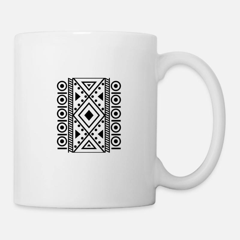 beau motif noir - Mug blanc - blanc