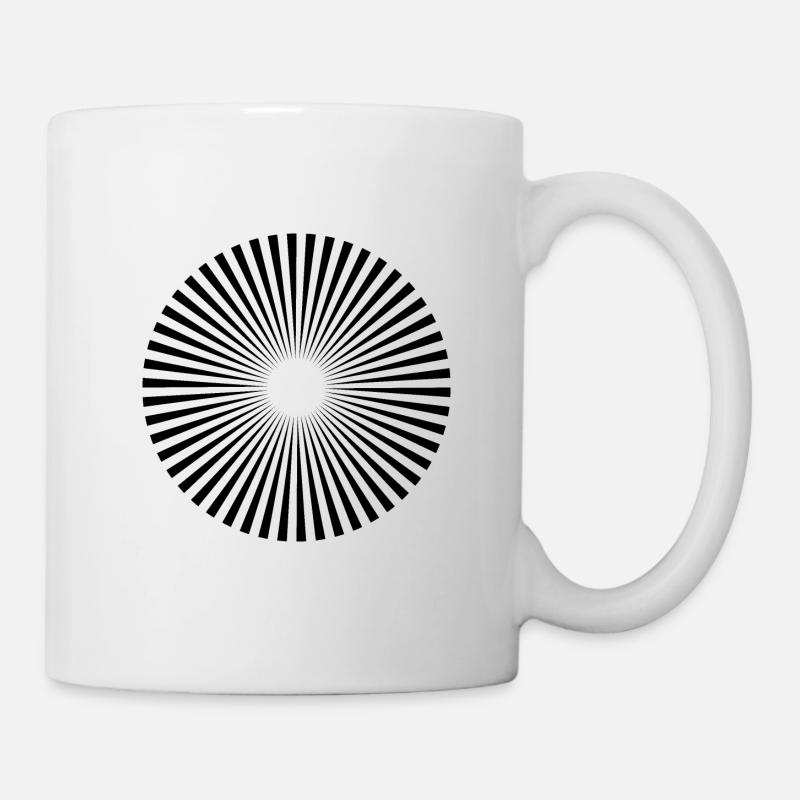 Illusion d’illusions optiques motifs géométrie - Mug blanc - blanc