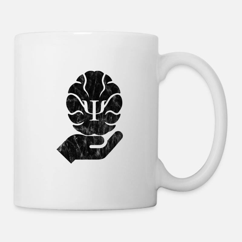 Psychologie Psi Gehirn Geschenkidee Student - Tasse - Weiß