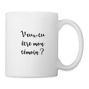 Veux-tu être mon témoin ? - Mug blanc - blanc - Droite