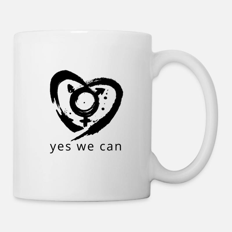 Cœur transgenre - Mug blanc - blanc