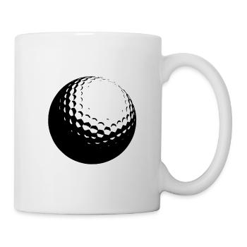 Golfball - Tasse - Weiß - Rechts