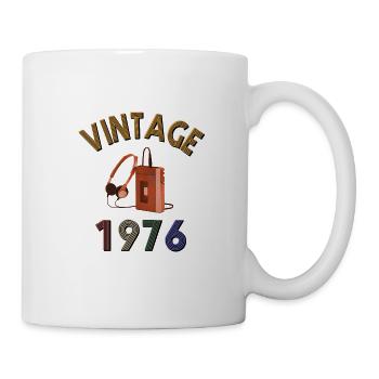 Vintage 1976 Walkman Gift Husband Wife Cassette - Mug - white - Right